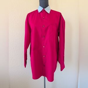 Vintage Equipment Co. Ltd. Contrast Collar Shirt Red/Grey M NWOT​